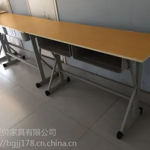 合肥批发培训课桌椅厂家供应学生钢木结构课桌椅