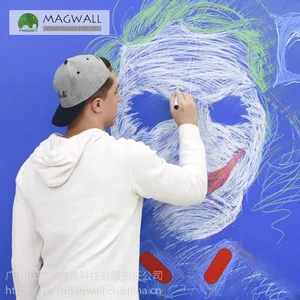 Magwall生产磁性双层彩色黑板贴无尘书写教学用磁性大黑板黛蓝色