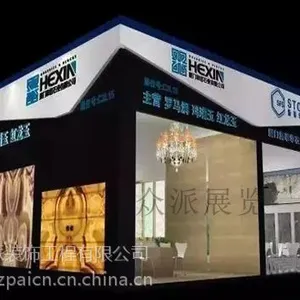 厦门石材展,展台搭建,展示众派精湛制作工艺