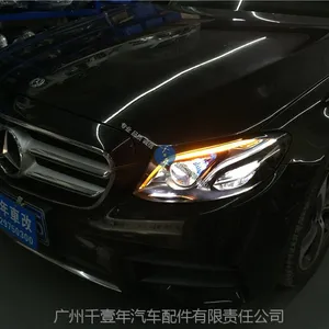 奔驰E300改装LED大灯~大灯改装多光束车灯总成