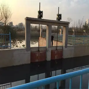 宇东1.2*1.2机闸一体式铸铁闸门外形尺寸及运行高度介绍