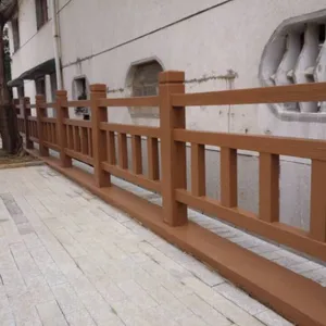 专业生产河道 仿木护岸桩 混凝土钢筋栏杆 园林景观围栏