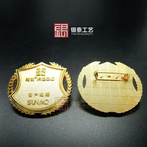 金银***贵金属徽章厂家 纯金纯银徽章勋章订做