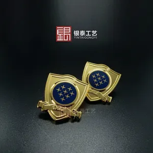 金属徽章订做勋章银纪念币 制作异形胸章定制