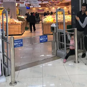 车站进出口自动感应门_超市单向摆闸生产厂家远韬员工通道立式三辊闸
