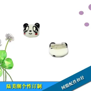 ***diy熊猫仿真饰品 儿童奖励可爱材料 环保树脂配件批发