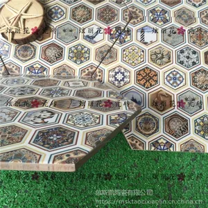 厂家供应佛山瓷砖多种可爱图案六角砖258x298客厅浴卫厨房咖啡厅地砖墙砖