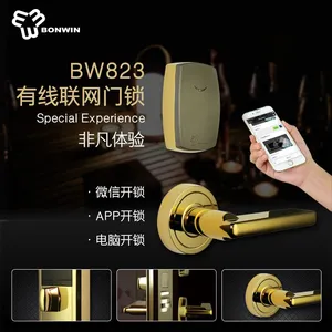 【rs485有线型联网式门锁】 邦威电子BW823锌合金TCPIP协议网线布局稳定rs485联网锁