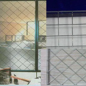 7MM防爆夹丝玻璃 安全防火夹丝玻璃