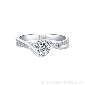 常德Dmallovo钻戒之Caress系列轻舞白18K金50分G色求婚钻戒