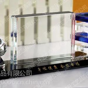 广东水晶办公摆件,***纪念活动办公纪念品,水晶办公三件套