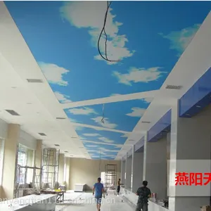 软膜天花吊顶透光膜价格uv喷绘膜洗浴游泳馆吊顶软膜灯箱厂家