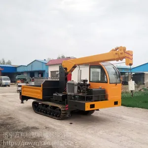 万利小型履带式工程随车吊 农用小吊车