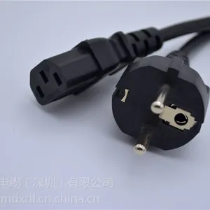 供应欧规标准电源线 欧标认证插头线 欧洲各国通用AC接口电源线
