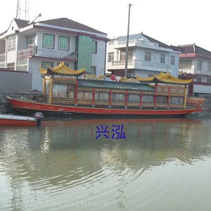 兴泓手工实木画舫船景区观光旅游船
