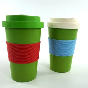 雷力400ml竹纤维咖啡杯/竹粉密胺可降解 可定制图案logo