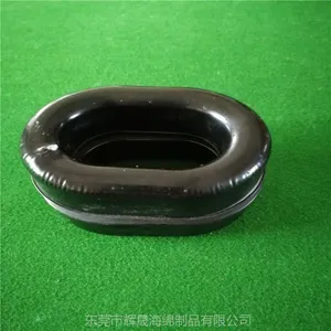 东莞厂家直销高周波吸塑成型 降噪耳机用 吸音硅胶皮耳套