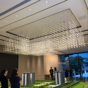 浪漫艺术创意满天星光立方LED吊灯沙盘酒店专业定制铭星灯饰