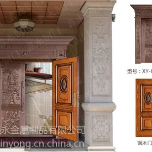 江阴鑫永别墅铜门-铜木门