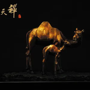 深圳天禅古玩铜器创新产品 创意家居装饰品 纯铜铸造工艺龟鹤遐寿摆件