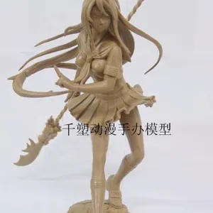 美少女雕塑 泥雕手工制作 人偶园林公园摆件 模型设计