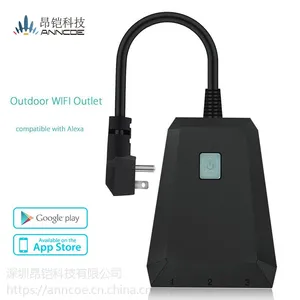 防水IP44无线室外电源插座alexa语音控制wifi扩展插座AC单独控制