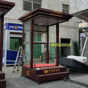 全封闭钢化玻璃站台岗亭批发 保安亭 门卫亭 值班站台岗亭楼盘必备款