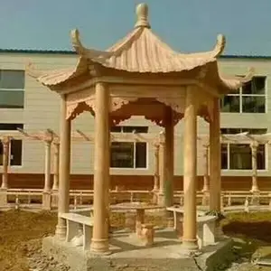 晚霞红石头凉亭厂家山东嘉祥