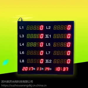 专业LED定制工厂车间生产线精益管理计数器电子看板显示屏系统厂家