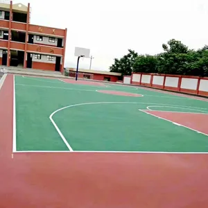 保定雄安新区篮球场地面建设硅PU塑胶场地施工铺装