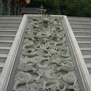 寺院石雕照壁，石雕九龙壁雕刻神画石雕厂