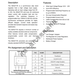一级代理首鼎半导体 SDA2717E 是5V2A同步整流降压IC