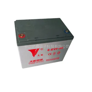 天能6-EVF-80免维护电动汽车观光车巡逻车清洁车电动道路车辆用铅12V80A阀控式硅胶动力蓄电池