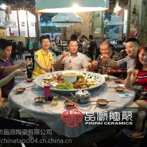 夜宵装龙虾拼盘的景德镇陶瓷大盘子