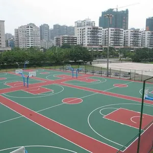 深圳运动场塑胶跑道施工方案_专业球场地坪漆施工队_硅PU球场材料厂家