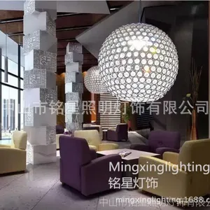 厂家批发高档K9水晶圆球吊灯服装店鞋店网吧卖场潮流水晶圆球灯具