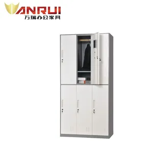 万瑞办公家具 三门、六门更衣柜 九门带锁衣柜 钢制 简易家具