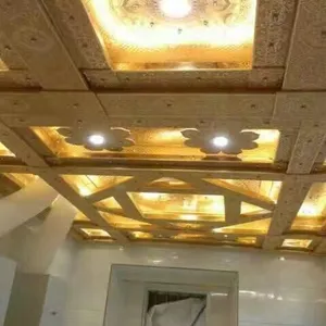 环保古建寺庙佛堂新式彩绘艺术圆圈藻井吊顶