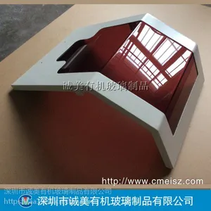 红茶色亚克力设备罩 有机玻璃热弯加工 宝安沙井亚克力厂家