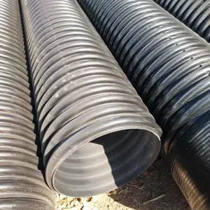 承德地埋钢带增强排污管 DN300/400/500钢带缠绕管现货