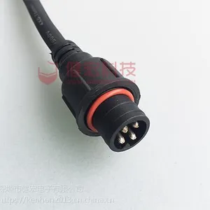 LED户外灯具用3p圆形防水连接器照明灯具连接插头直销