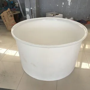 常州耐酸碱圆形周转桶滚塑一次成500L腌制圆桶叉车塑料圆桶产地直供