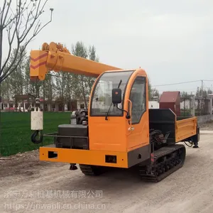 万利农用小吊车 山地履带式吊车 全地形履带随车吊