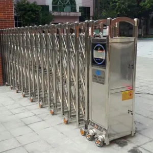 学校伸缩大门,广州电动伸缩门,不锈钢伸缩门,铝材自动伸缩门,伸缩门生产厂家