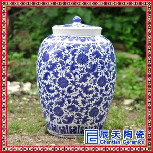 批发高温手绘青花酒坛 陶瓷存酒器