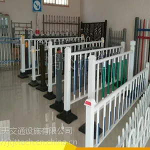 施工护栏花草围栏景观围挡绿色草叶铁座围挡马路施工围挡工地围栏