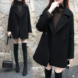 反季大衣女清仓2018新款双面呢大衣修身韩版中长款羊毛呢外套女冬