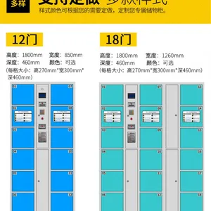 万瑞电子存包柜 电子式金属存包柜 24门 48门超市寄存柜 厂家直销