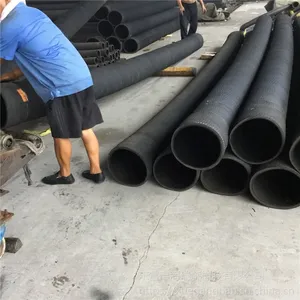 山东厂家直销天然橡胶 DN159mm 6寸超级耐磨橡胶钢丝管 船厂用抽沙橡胶管