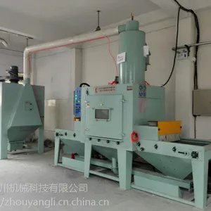 吉川输送式喷砂机生产厂家,蛋糕模喷砂机,不粘锅喷砂机,金属制品喷砂机